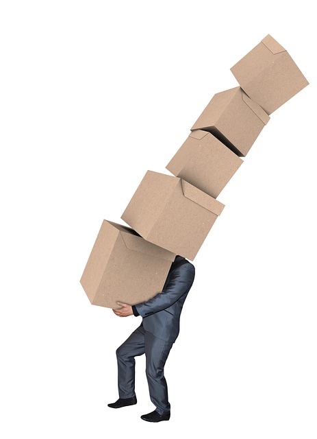 man, moving boxes, carrying boxes